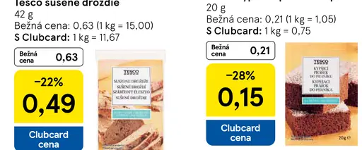 Tesco sušené droždie