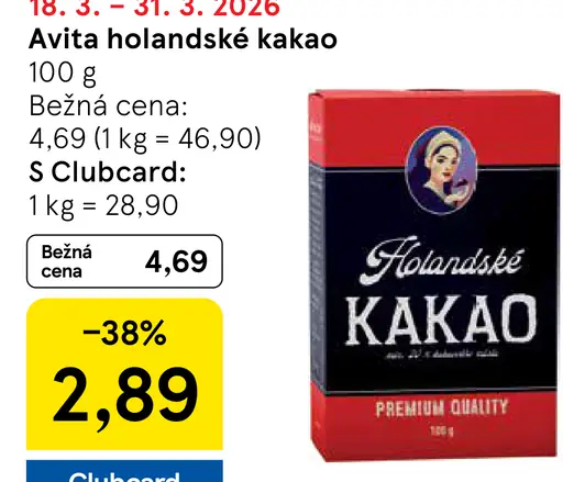 Avita holandské kakao