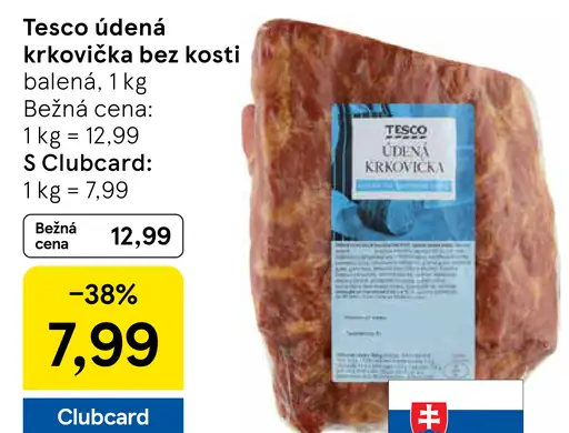 Tesco bravčová krkovička bez kosti