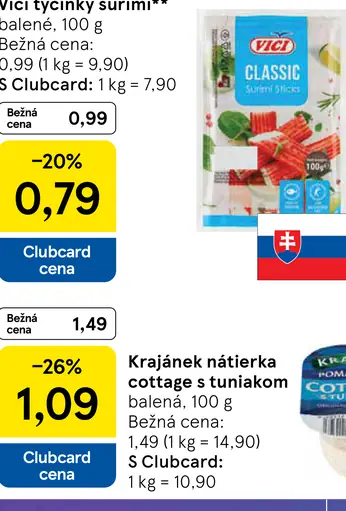 Vici tyčinky surimi