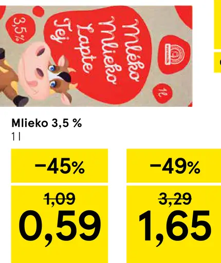Mlieko 3,5 %