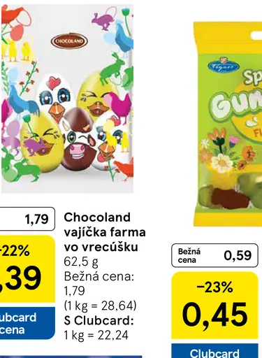 Chocoland vajíčka farma vo vrecúšku