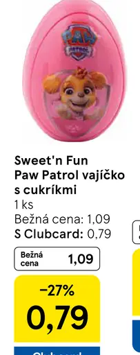 Sweet'n Fun Paw Patrol vajíčko s cukríkmi