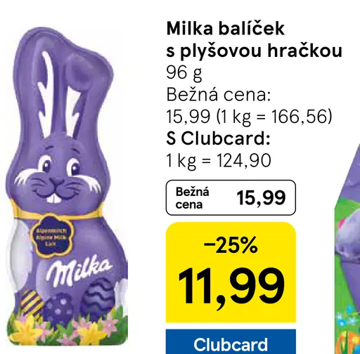 Milka Balíček s plyšovou hračkou