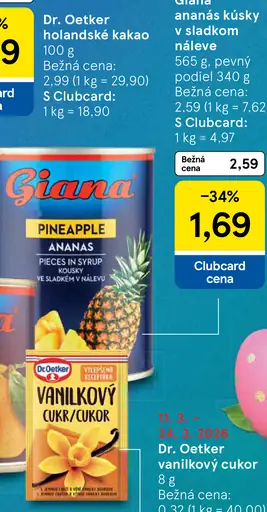 Giana ananás kúsky v sladkom náleve