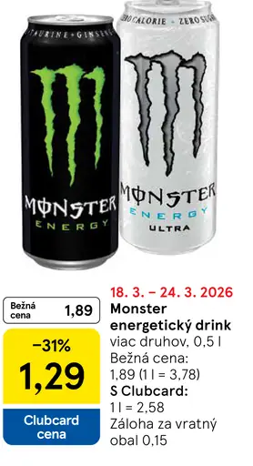 Monster energetický drink plechovka