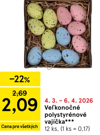 Veľkonočné polystyrénové vajíčka