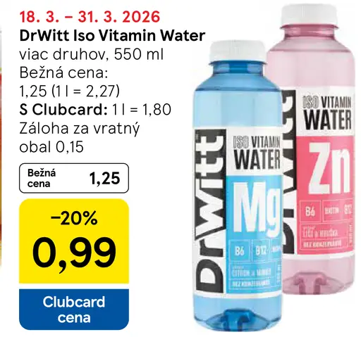 DrWitt Iso Vitamin Water viac druhov