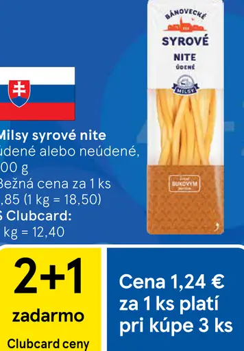 Milsy syrové nite údené alebo neúdené