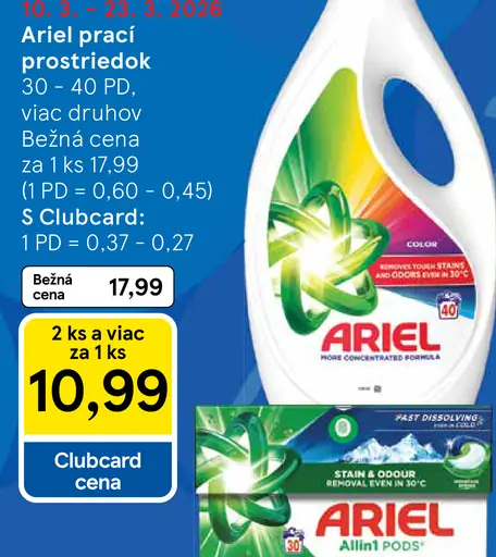 Ariel prací prostriedok