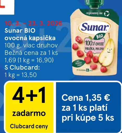 Sunar BIO ovocná kapsička