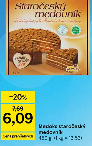 Medoks staročeský medovník