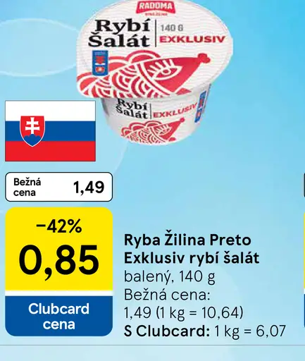 Ryba Žilina Preto Exklusiv rybí šalát