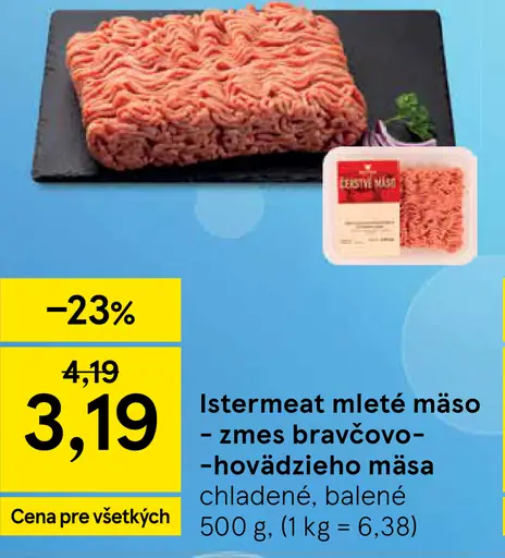 Istremeat mleté mäso zmes bravčovo-hovädzie