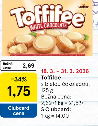 Toffifee s bielou čokoládou