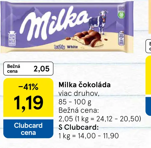 Milka Mliečna čokoláda