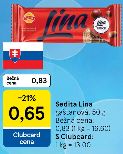 Sedita Lina gaštanová tyčinka