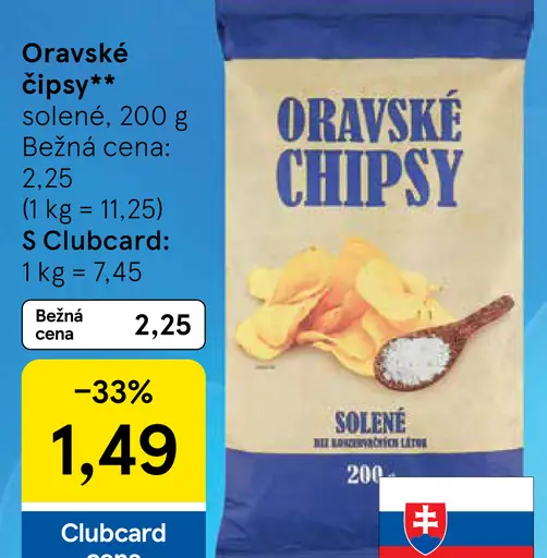 Oravské čipsy solené