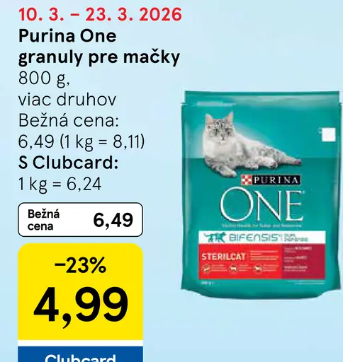 Purina One granuly pre mačky