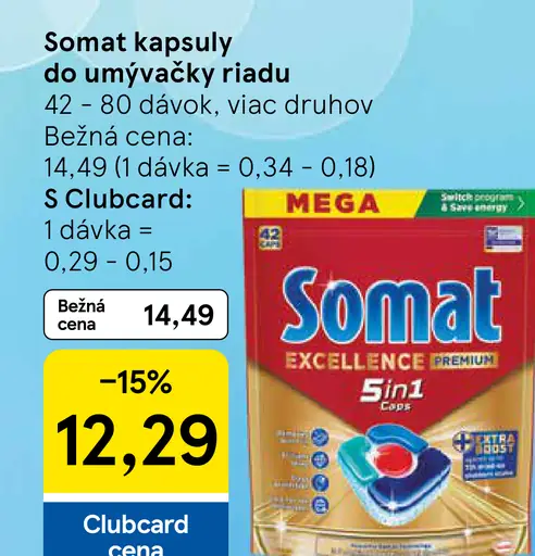 Somat kapsuly do umývačky riadu