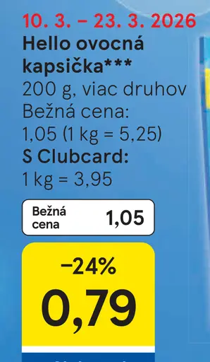 Hello ovocná kapsička ovocná s jahodami