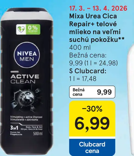 Nivea Men Active Clean 3 v 1 sprchovací gél