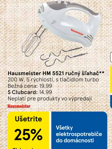 Hausmeister HM 5521 ručný šľahač
