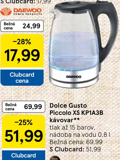 Daewoo DEK-1413 elektrická sklenená kanvica