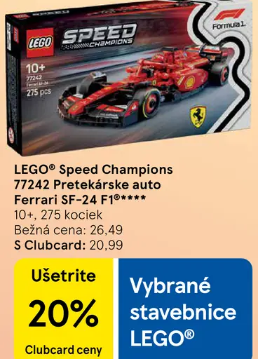 LEGO Speed Champions 7722 Pretekárske auto Ferrari SF-24 F1