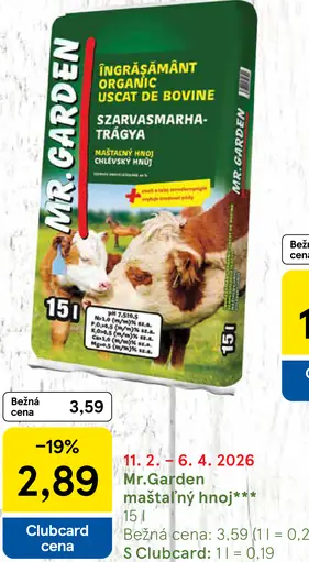 Mr. Garden maštaľný hnoj