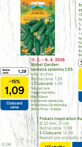 Nohel Garden semená zeleniny CS5