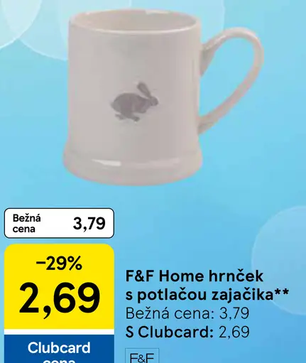 F&F Home hrnček s potlačou zajačika