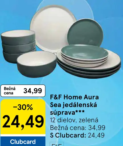 F&F Home Aura Sea jedálenská súprava