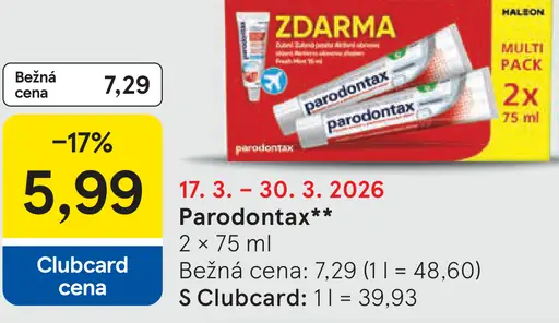 Parodontax zubná pasta