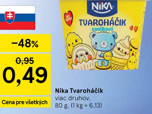 Nika Tvaroháčik vanilkový dezert