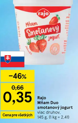 Rajo Mňam Duo smotanový jogurt