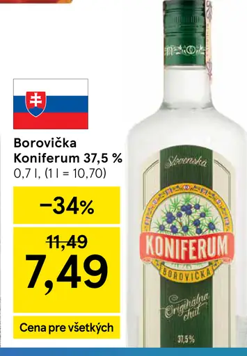 Koniferum Borovička 37,5%