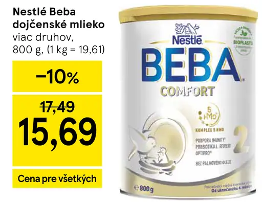 Nestlé Beba dojčenské mlieko