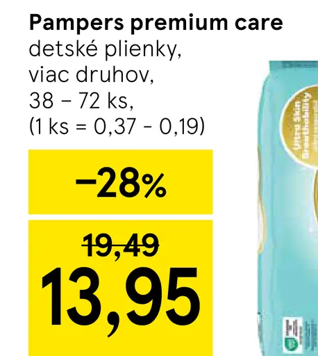 Pampers premium care detské plienky