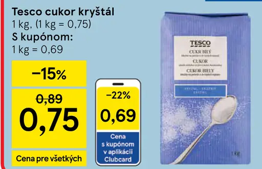 Tesco cukor kryštál