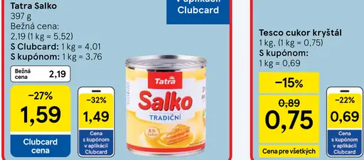 Tatra Salko sladené kondenzované mlieko