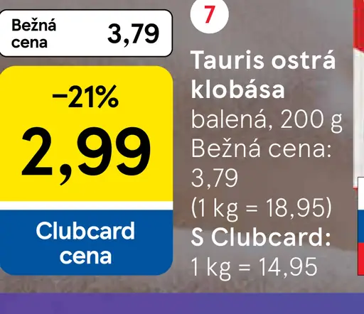 Tauris ostrá klobása