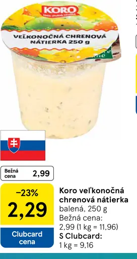 Koro Veľkonočná chrenová nátierka
