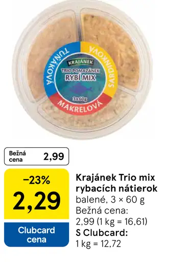 Krajánek Trio mix rybacích nátierok