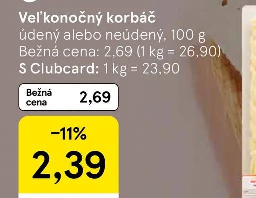 Veľkonočný korbáč údený alebo neúdený syr