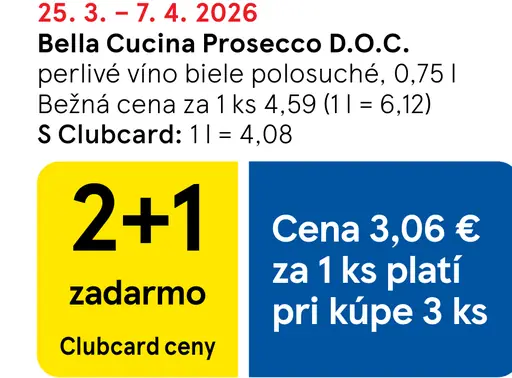 Bella Cucina Prosecco D.O.C. perlivé víno biele polosuché