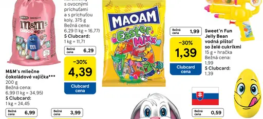 M&M's Mliečne čokoládové vajíčka