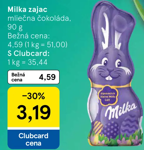 Milka Zajac mliečna čokoláda