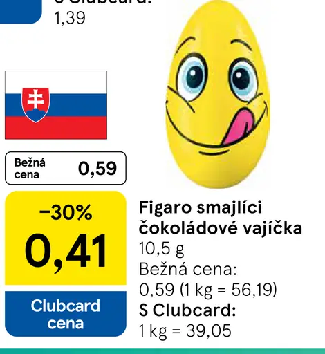 Figaro usmievajúci čokoládové vajíčko