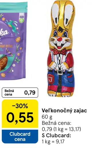 Veľkonočný zajač mliečna čokoláda